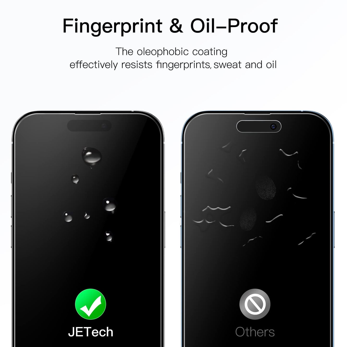JETech Screen Protector for iPhone 17e (2026) / iPhone 16e / iPhone 14, Tempered Glass Film, 6.1-Inch Display, 3-Pack
