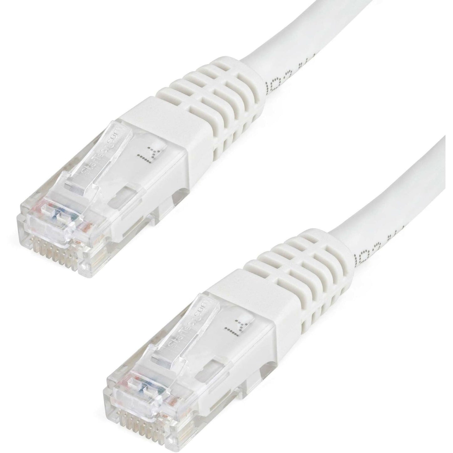 StarTech 6ft CAT6 Ethernet Cable - White CAT 6 Gigabit Ethernet Wire -250Mhz 100W PoE RJ45 UTP Molded Network Patch Cord with Strain Relief (C6PATCH6WH)