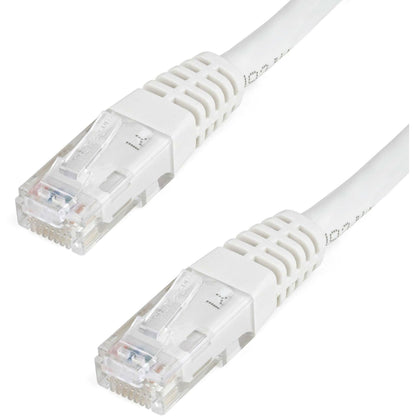 StarTech 6ft CAT6 Ethernet Cable - White CAT 6 Gigabit Ethernet Wire -250Mhz 100W PoE RJ45 UTP Molded Network Patch Cord with Strain Relief (C6PATCH6WH)