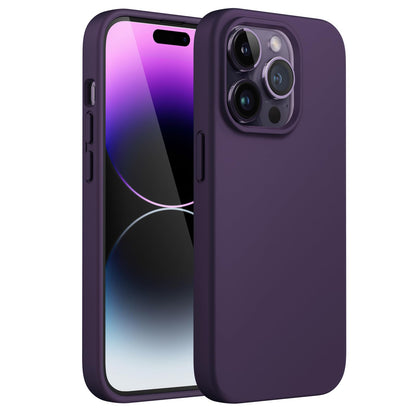 JETech Silicone Case for iPhone 14 6.1-Inch, Silky-Soft Touch Full-Body Protective Phone Case, Shockproof Cover with Microfiber Lining (Black)