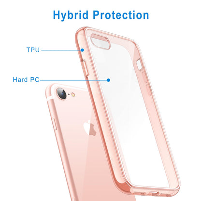 JETech Case for iPhone SE 3/2 (2022/2020 Edition), iPhone 8 and iPhone 7, 4.7-Inch, Non-Yellowing Shockproof Phone Bumper Cover, Anti-Scratch Clear Back (Clear)