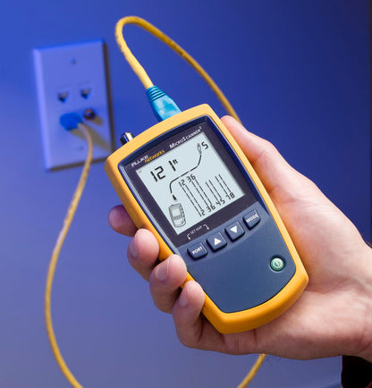 Fluke Networks MS2-100 MicroScanner2 Copper Cable Verifier with Built-In IntelliTone Toning, Troubleshoots RJ11, RJ45, Coax, Tests 10/100/1000Base-T, and Voip,yellow