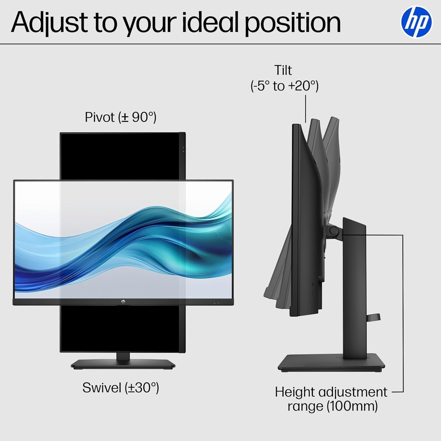 HP P24H G5 24" Class Full HD LCD Monitor - 16:9 - Black - 23.8" Viewable - in-Plane Switching (IPS) Technology - Edge LED Backlight - 1920 x 1080-16.7 Million Colors - 250 Nit - 5 ms - Speakers - HD