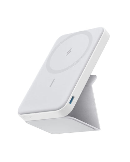 Anker 622 Magnetic Battery (MagGo), 5,000mAh Foldable Magnetic Wireless Portable Charger with Stand and USB-C Port (On the Side), Magsafe-Compatible for iPhone 16/15/14/13 Series
