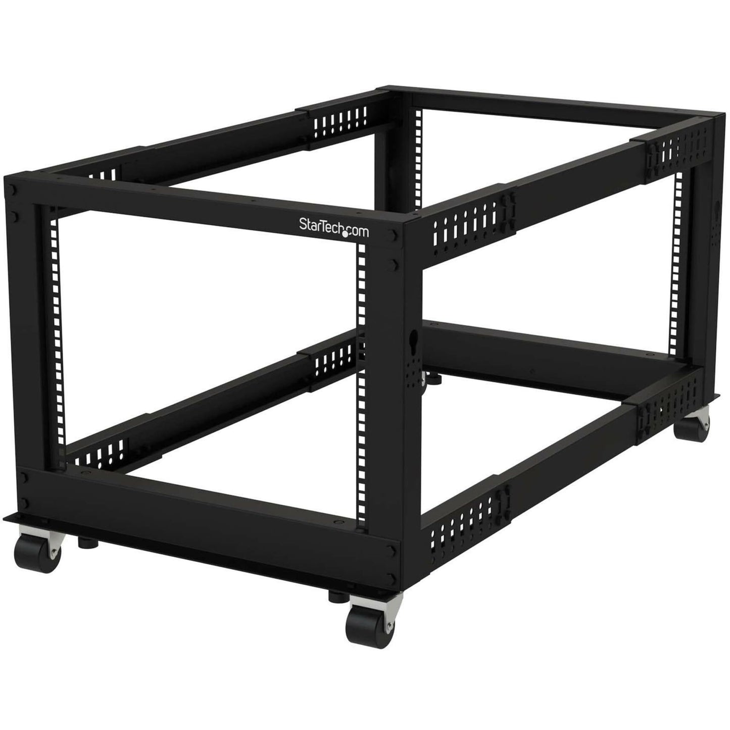 StarTech 42U 4-Post Server Rack, 19in Open Frame Rack with 40in (101cm) Mounting Depth and 1323lb (600kg) Weight Capacity, Mobile or Floor Mount IT Rack