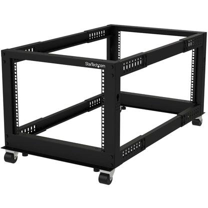 StarTech 42U 4-Post Server Rack, 19in Open Frame Rack with 40in (101cm) Mounting Depth and 1323lb (600kg) Weight Capacity, Mobile or Floor Mount IT Rack