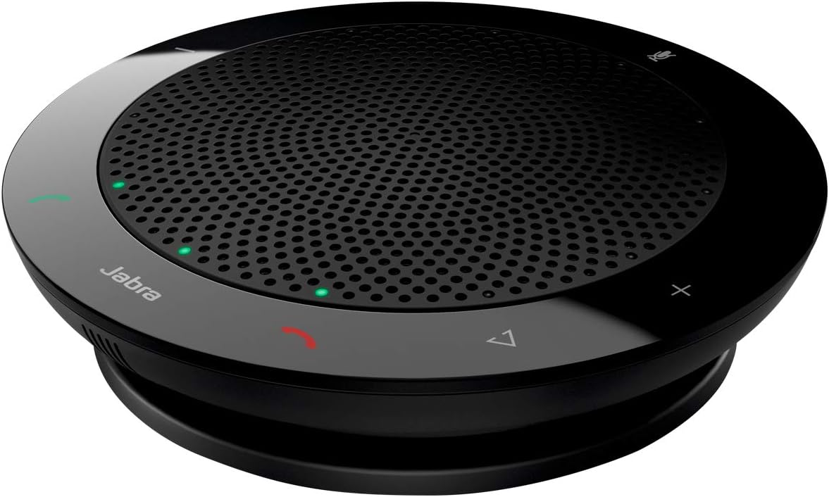 Jabra Speak 410 Corded Speakerphone for Softphones – Easy Setup, Portable USB Speaker for Holding Meetings Anywhere with Outstanding Sound Quality