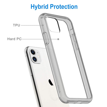 JETech Case for iPhone 11 6.1-Inch, Non-Yellowing Shockproof Phone Bumper Cover, Anti-Scratch Clear Back (Clear)