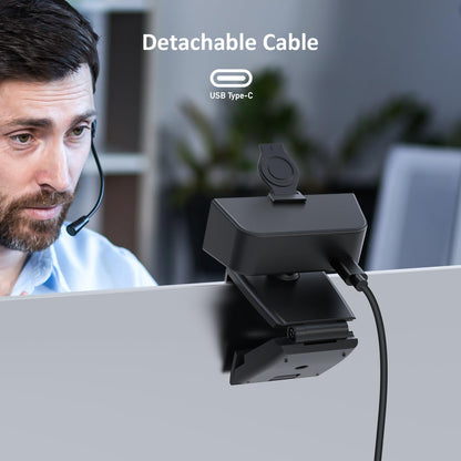 NexiGo N60 1080P Webcam with Microphone, Software Control & Privacy Cover, USB HD Computer Web Camera, Plug and Play, for Zoom/Skype/Teams, Conferencing and Video Calling