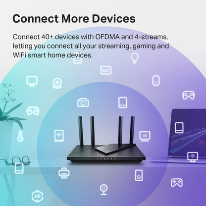 TP-Link WiFi 6 Router AX1800 Smart WiFi Router (Archer AX21) Dual Band Gigabit Router, Compatible with Alexa - A Certified for Humans Device (Renewed)