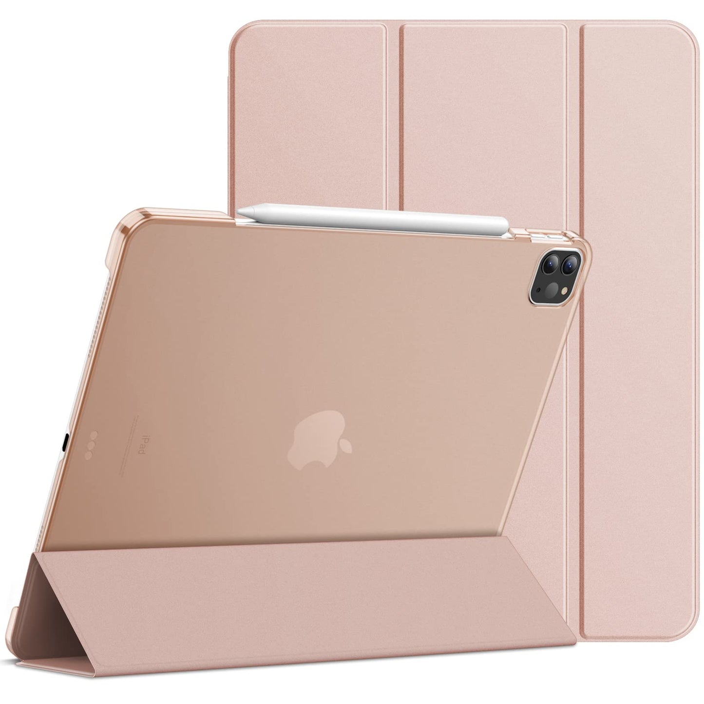 JETech Case for iPad Pro 12.9-Inch (2020/2018 Model, 4th/3rd Generation), Compatible with Pencil, Cover Auto Wake/Sleep (Black)