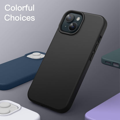 JETech Silicone Case for iPhone 15 Pro Max 6.7-Inch, Silky-Soft Touch Full-Body Protective Phone Case, Shockproof Cover (Black)