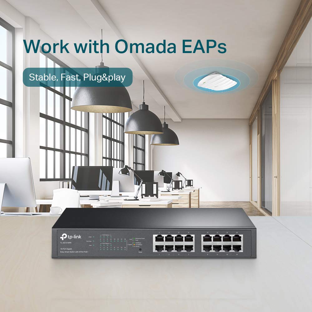 TP-Link Omada SG2428P | Jetstream 24 Port Gigabit Smart Managed PoE Switch | 24 PoE+ Ports @250W, 4 SFP Slots | Omada SDN Integrated | PoE Recovery | IPv6 | Static Routing
