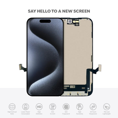 Compatible with iPhone XR Premium LCD Screen Replacement 6.1 inch (Model A1984, A2105, A2106, A2108) High Resolution Display digitizer Assembly Touch Screen