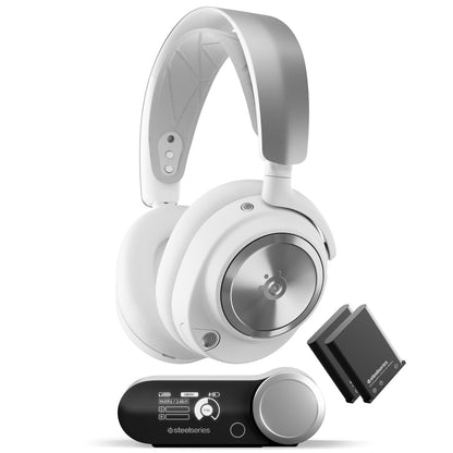 SteelSeries Arctis Nova Pro Wireless Multi-System Gaming Headset - Premium Hi-Fi Drivers - Active Noise Cancellation - Infinity Power System - ClearCast Gen 2 Mic - PC, PS5, PS4, Switch, Mobile