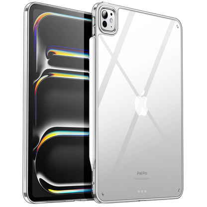 JETech Clear Case for iPad Pro 13-Inch M5/M4 (2025/2024), Anti-Yellowing Transparent Shockproof Slim Tablet Back Cover with Hard PC Back and Soft TPU Bumper