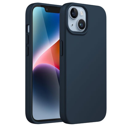 JETech Silicone Case for iPhone 14 6.1-Inch, Silky-Soft Touch Full-Body Protective Phone Case, Shockproof Cover with Microfiber Lining (Black)