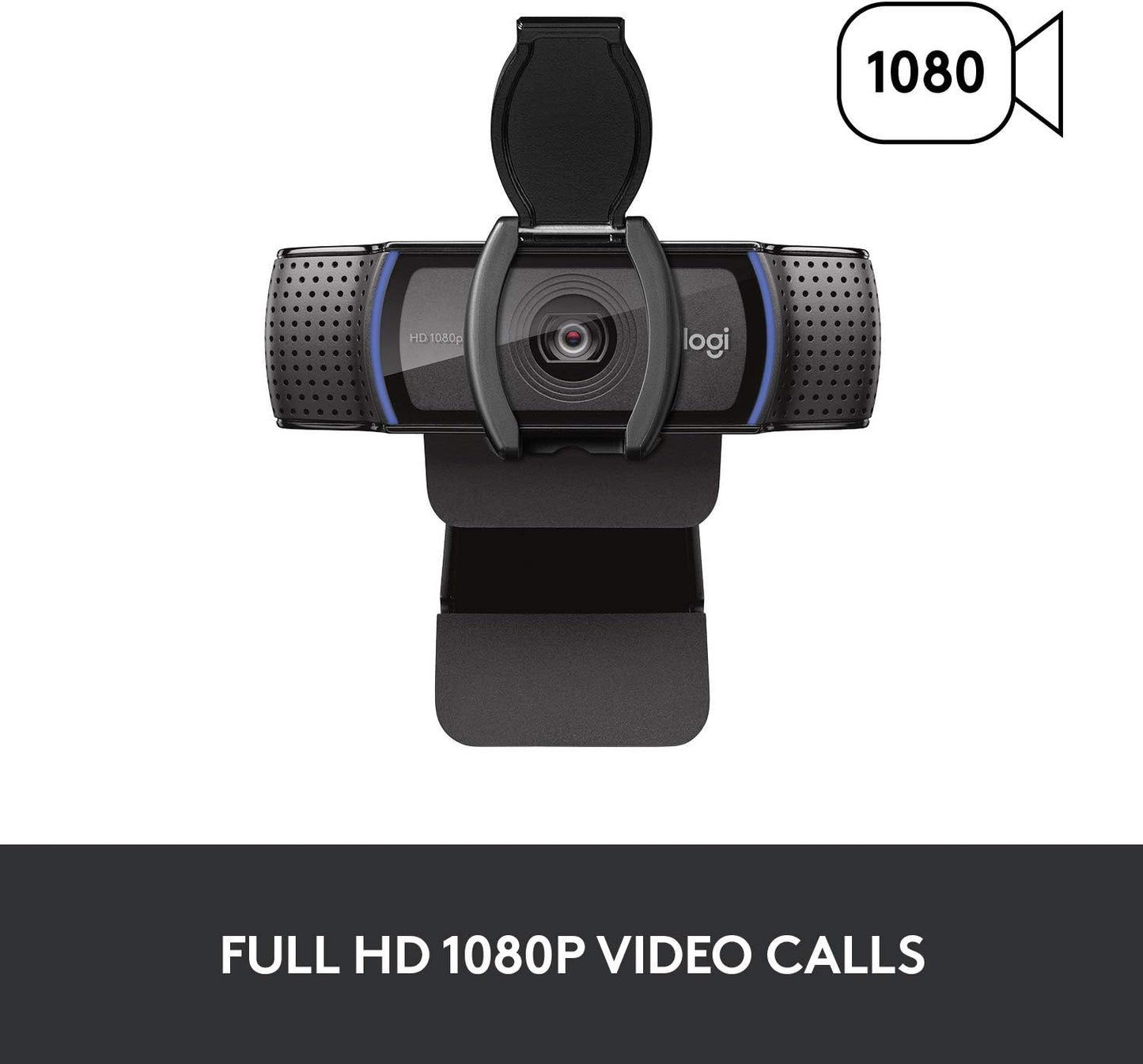 Logitech C920S HD Pro Webcam with Privacy Shutter - Widescreen Video Calling and Recording, 1080p Streaming Camera, Desktop or Laptop Webcam