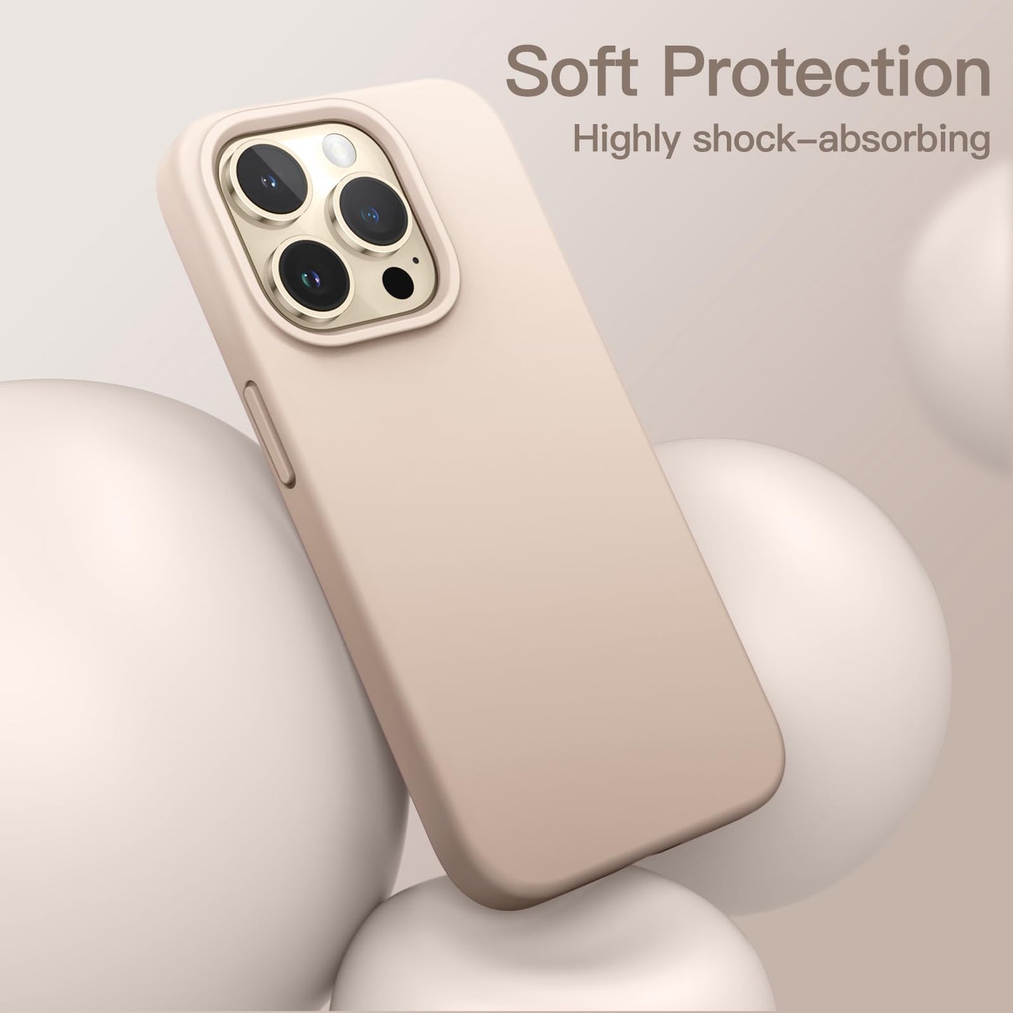 JETech Silicone Case for iPhone 13 6.1-Inch, Silky-Soft Touch Full-Body Protective Phone Case, Shockproof Cover with Microfiber Lining (Black)