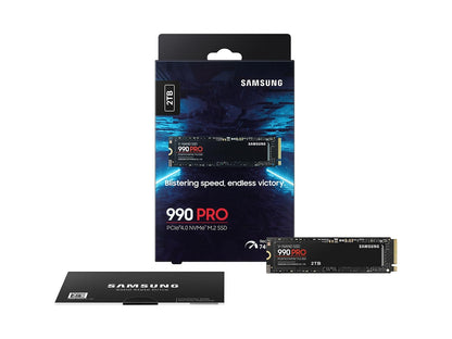 Samsung 990 PRO SSD 1TB PCIe 4.0 M.2 2280 Internal Solid State Hard Drive, Seq. Read Speeds Up to 7,450 MB/s for High End Computing, Gaming, and Heavy Duty Workstations, MZ-V9P1T0B/AM