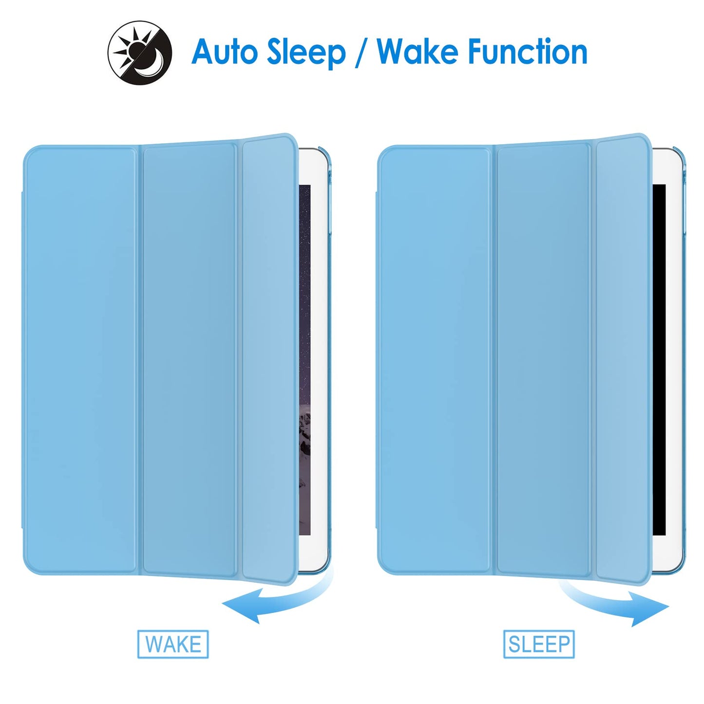 JETech Case for iPad Air 2 (2nd Generation), Smart Cover Auto Wake/Sleep (Black)