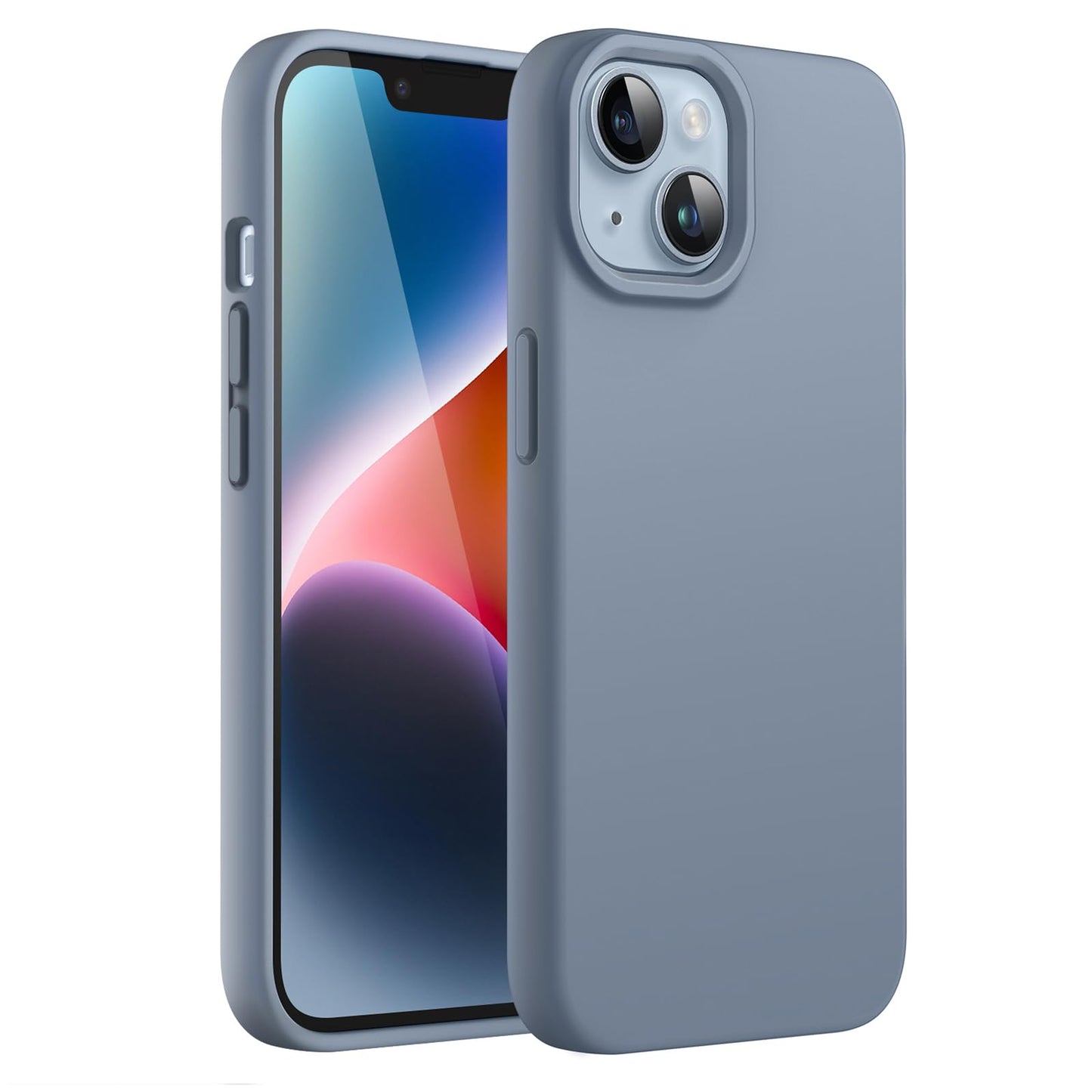 JETech Silicone Case for iPhone 14 6.1-Inch, Silky-Soft Touch Full-Body Protective Phone Case, Shockproof Cover with Microfiber Lining (Black)