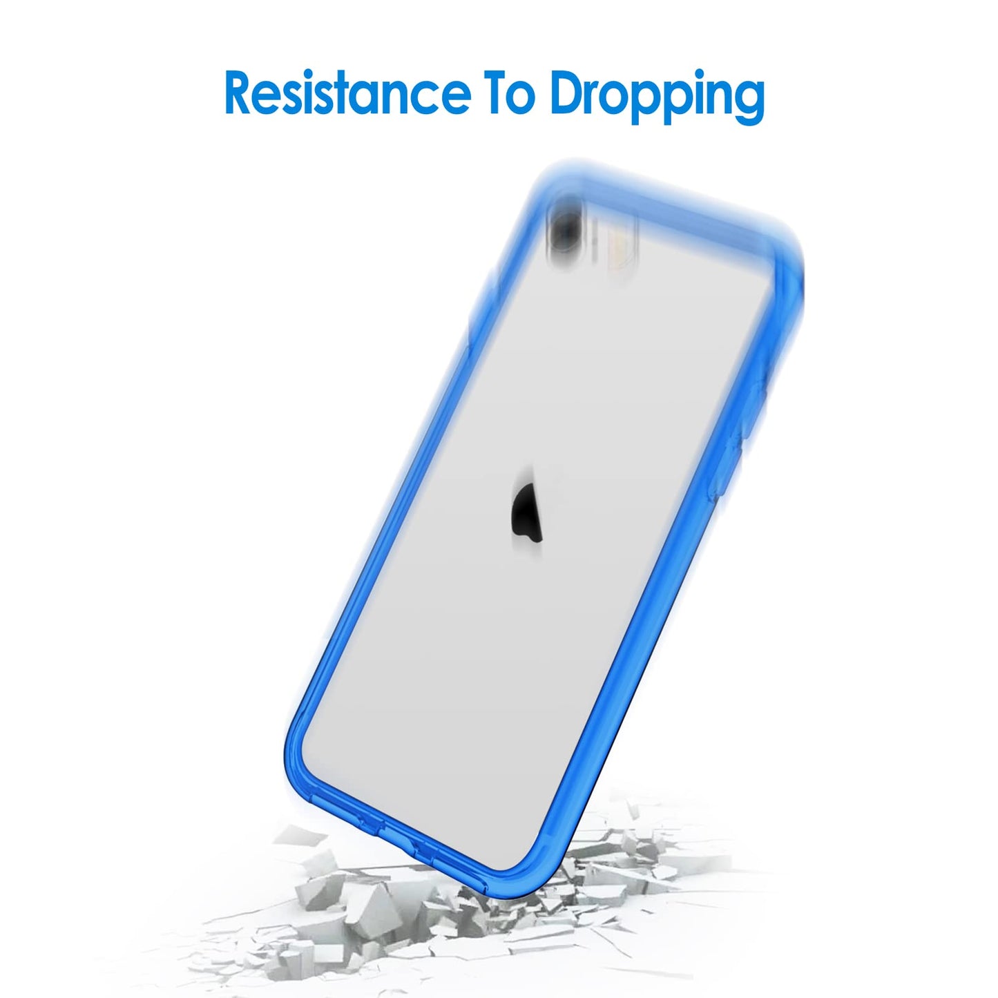 JETech Case for iPhone SE 3/2 (2022/2020 Edition), iPhone 8 and iPhone 7, 4.7-Inch, Non-Yellowing Shockproof Phone Bumper Cover, Anti-Scratch Clear Back (Clear)