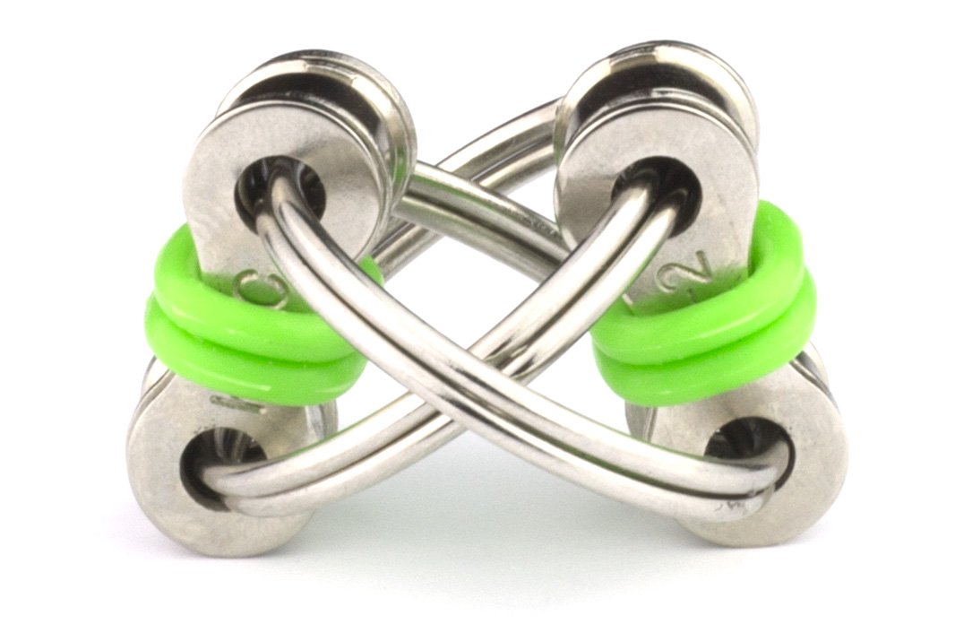 Tom's Fidgets Original Flippy Chain Fidget Toy - Perfect for ADHD, Anxiety, and Autism - Bike Chain Fidget Stress Reducer for Adults and Kids (Single Blue)