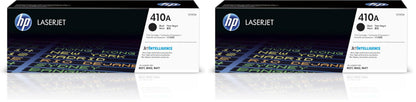 HP 410A Black Toner Cartridge | Works with Color LaserJet Pro M452 Series, MFP M377, M477 Series | CF410A,(Pack of 2)