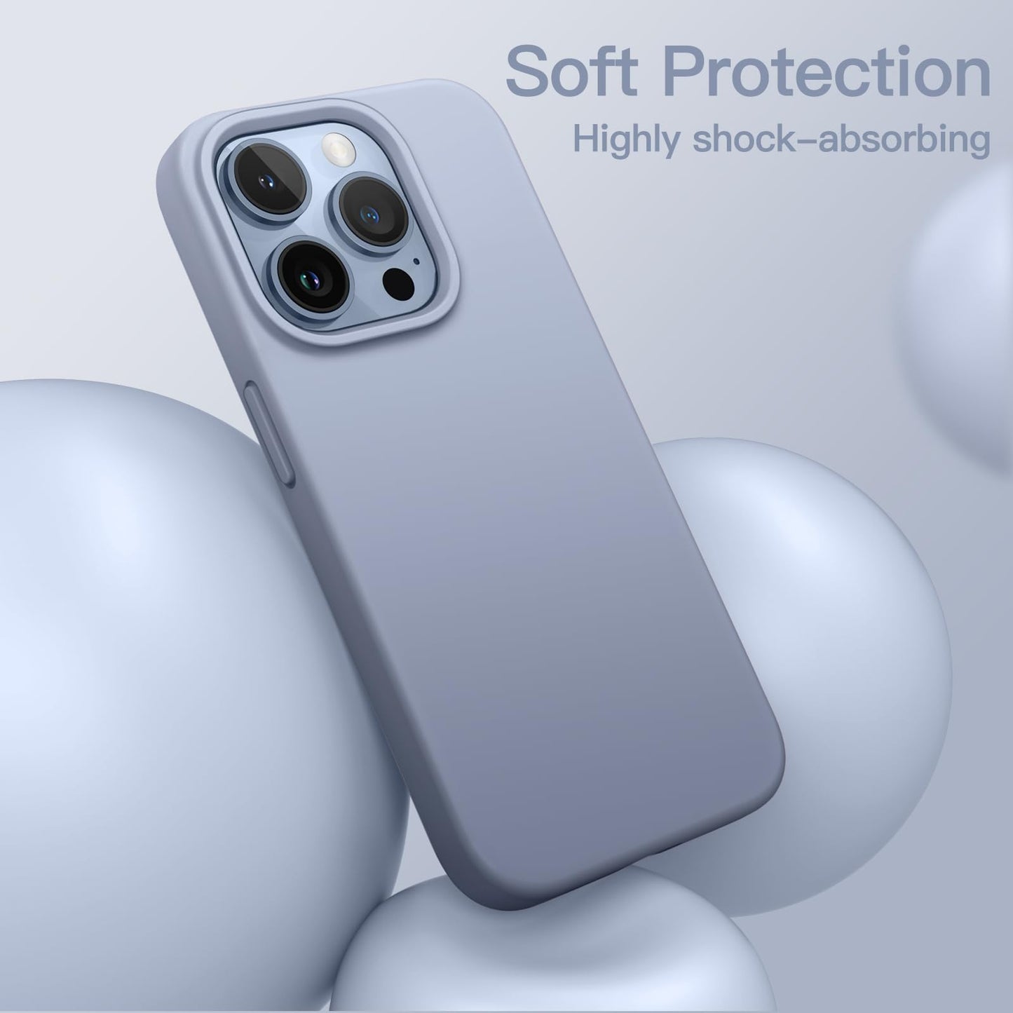 JETech Silicone Case for iPhone 13 6.1-Inch, Silky-Soft Touch Full-Body Protective Phone Case, Shockproof Cover with Microfiber Lining (Black)