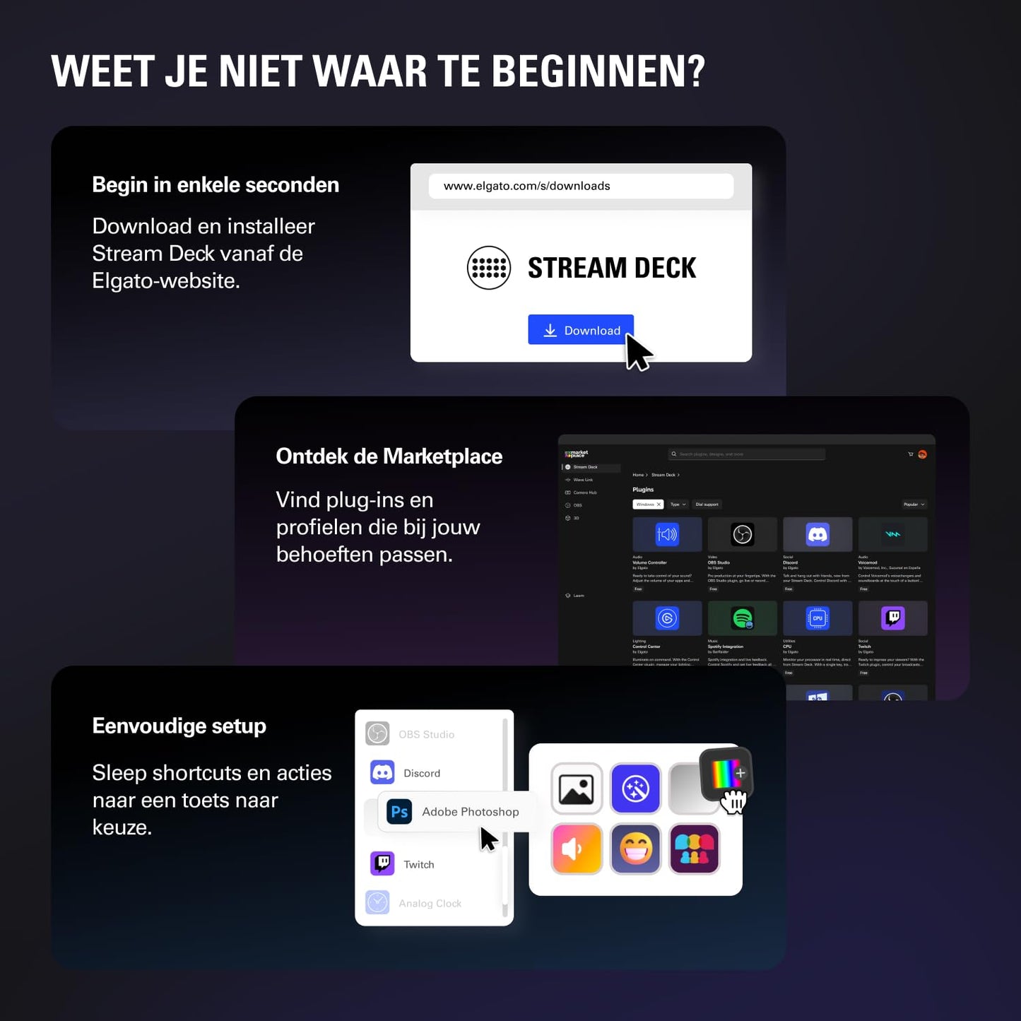 Elgato Stream Deck MK.2 – Studio Controller, 15 macro keys, trigger actions in apps and software like OBS, Twitch, YouTube and more, USB, works with Mac and PC