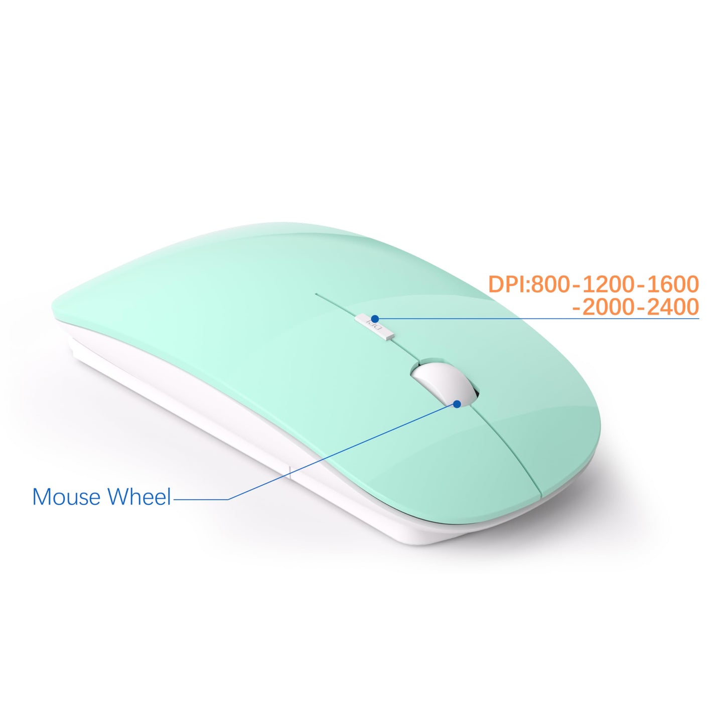 TopMate Wireless Keyboard and Mouse Ultra Slim Combo, 2.4G Silent Compact USB 2400DPI Mouse and Scissor Switch Keyboard Set with Cover, Batteries Included, for PC/Laptop/Windows/Mac - White