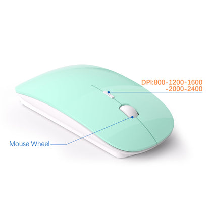 TopMate Wireless Keyboard and Mouse Ultra Slim Combo, 2.4G Silent Compact USB 2400DPI Mouse and Scissor Switch Keyboard Set with Cover, Batteries Included, for PC/Laptop/Windows/Mac - White