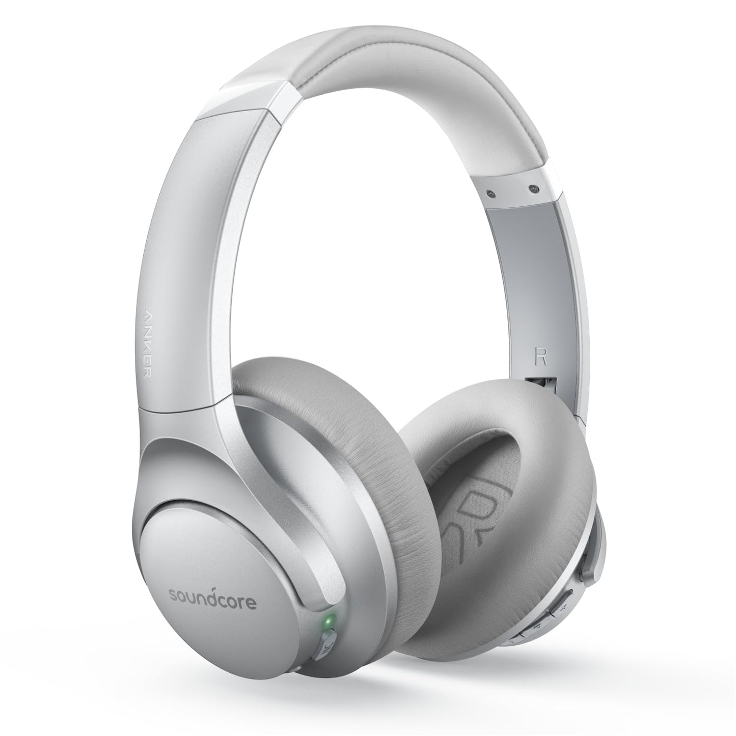 Soundcore Anker Life Q20 Hybrid Active Noise Cancelling Headphones, Wireless Over Ear Bluetooth Headphones, 70H Playtime, Hi-Res Audio, Deep Bass, Memory Foam Ear Cups, Travel, Office