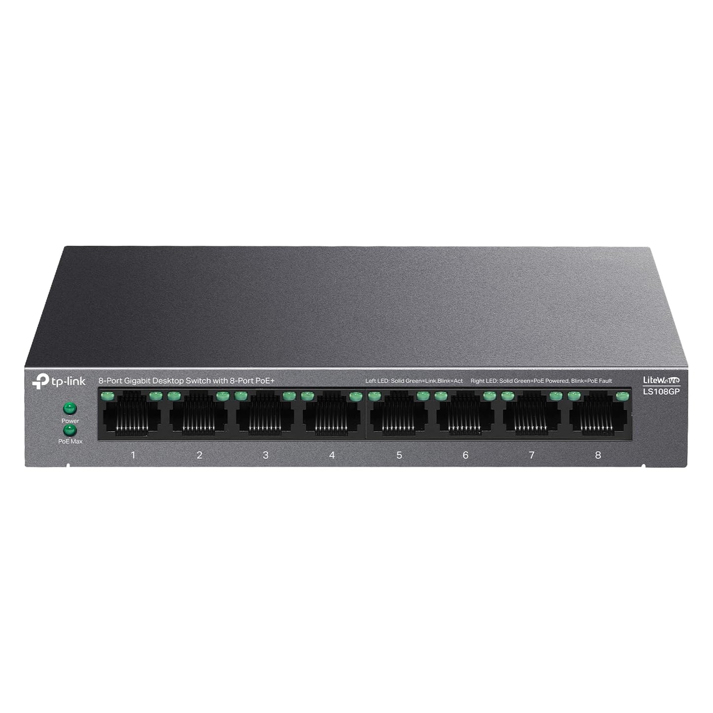 TP-Link TL-SG108S-M2 | 8-Port Multi-Gigabit 2.5G Ethernet Switch | Unmanaged Network Switch | Ethernet Splitter | Plug & Play | Desktop/Wall Mount | Silent Operation