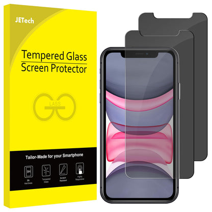 JETech Privacy Screen Protector for iPhone 17e (2026) / iPhone 16e / iPhone 13/13 Pro, Anti Spy Tempered Glass Film, 6.1-Inch Display, 2-Pack