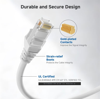 Cable Matters 10Gbps 5-Pack Snagless Short Cat 6 Ethernet Cable - 3ft, Cat 6 Cable, Cat6 Cord, Ethernet Cord, Black