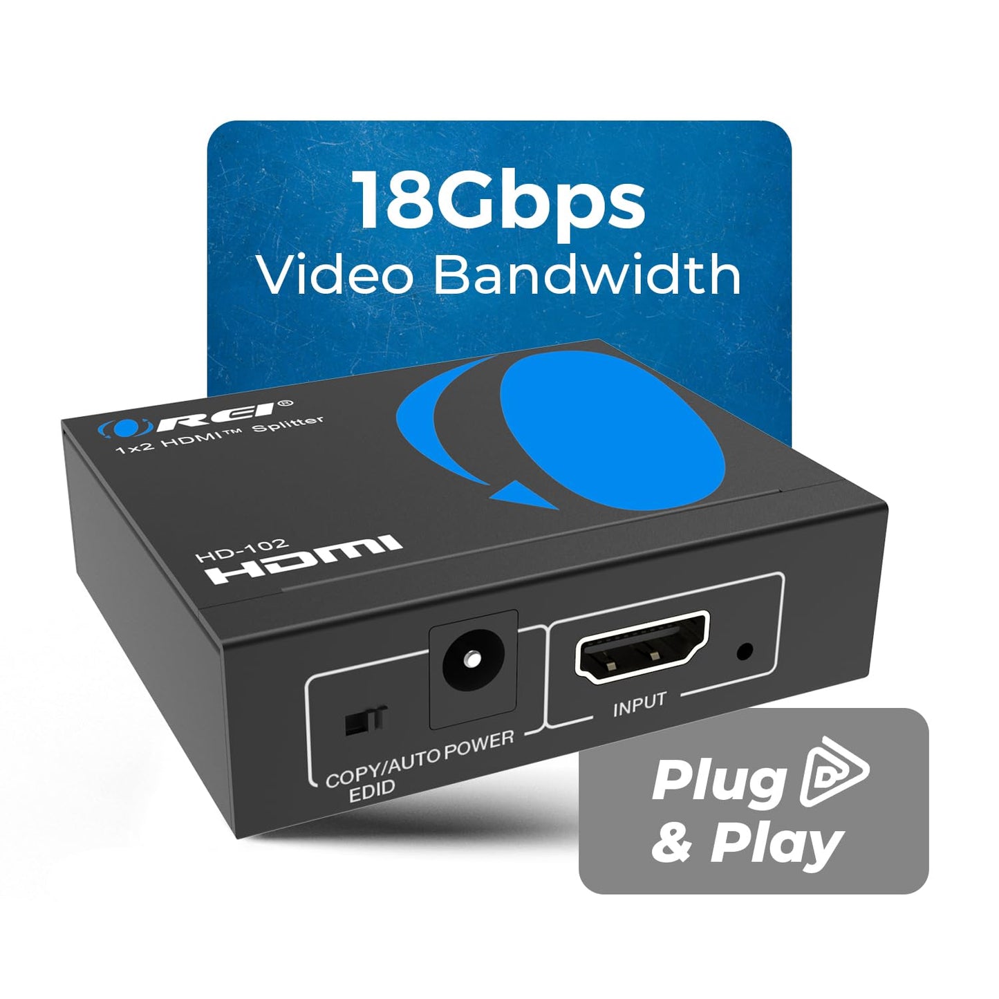 OREI SplitExtend HDMI Splitter Extended Display for Dual Monitor - Multi-Monitor Display 3 Separate Screens - USB A & USB-C Adapter to HDMI 2.0, 4K@30Hz Output 1, 1080p Output 2 for Windows, Mac OS G