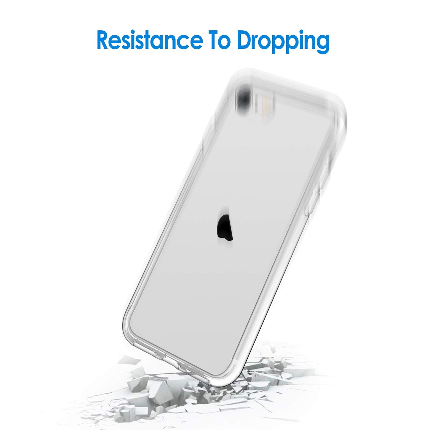 JETech Case for iPhone SE 3/2 (2022/2020 Edition), iPhone 8 and iPhone 7, 4.7-Inch, Non-Yellowing Shockproof Phone Bumper Cover, Anti-Scratch Clear Back (Clear)