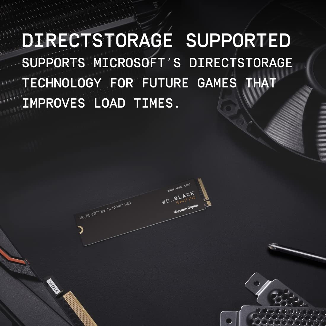 WD_BLACK 1TB SN770 NVMe Internal Gaming SSD Solid State Drive - Gen4 PCIe, M.2 2280, Up to 5,150 MB/s - WDS100T3X0E - [Previous Generation]