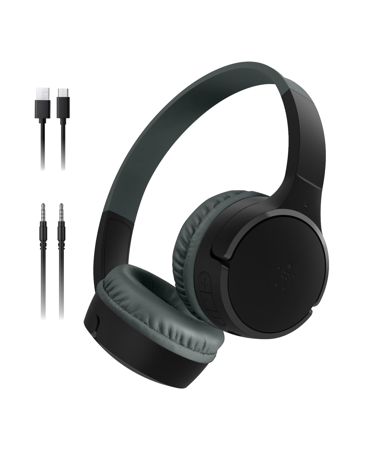 Belkin SoundForm Mini - Wireless Bluetooth Kids Headphones, 30H Battery, 85dB Safe Volume Limit, Built-in Microphone - Toddler On-Ear Earphones for iPhone, iPad - Ideal for School - Blue w/Case