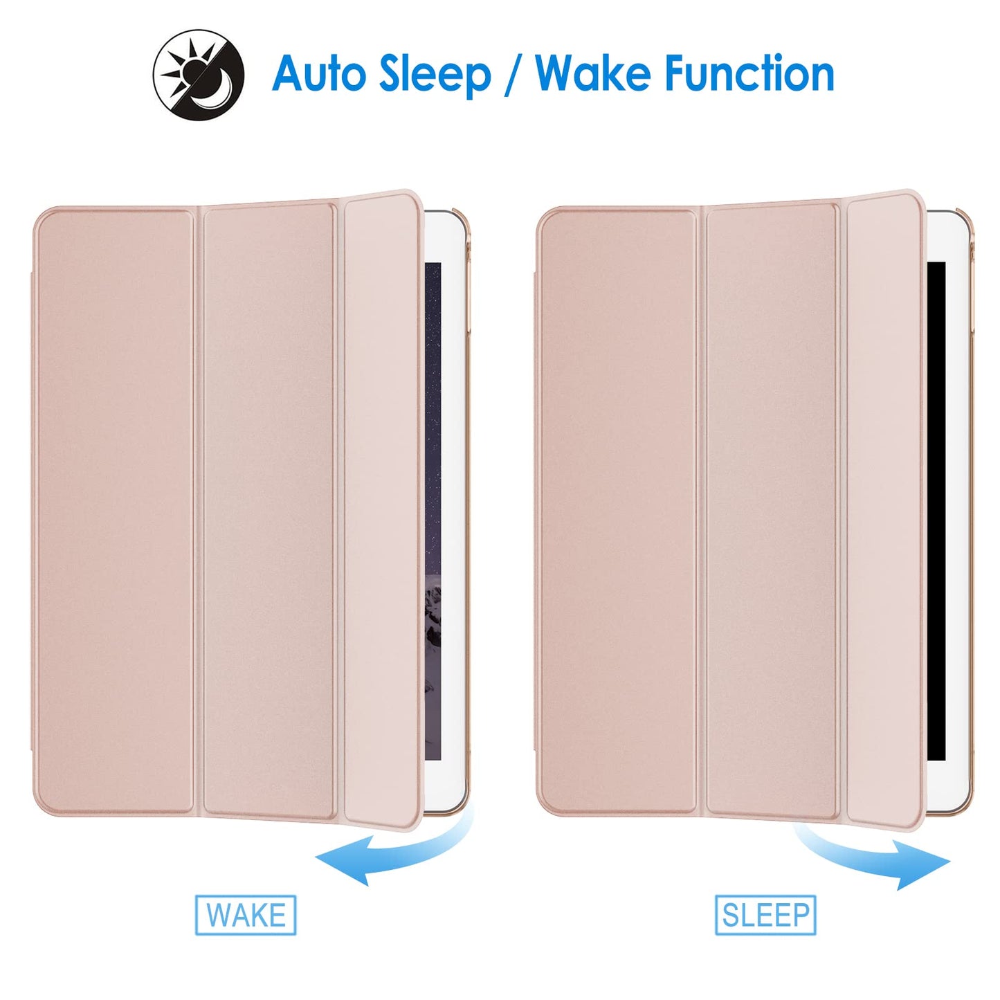 JETech Case for iPad Air 2 (2nd Generation), Smart Cover Auto Wake/Sleep (Black)