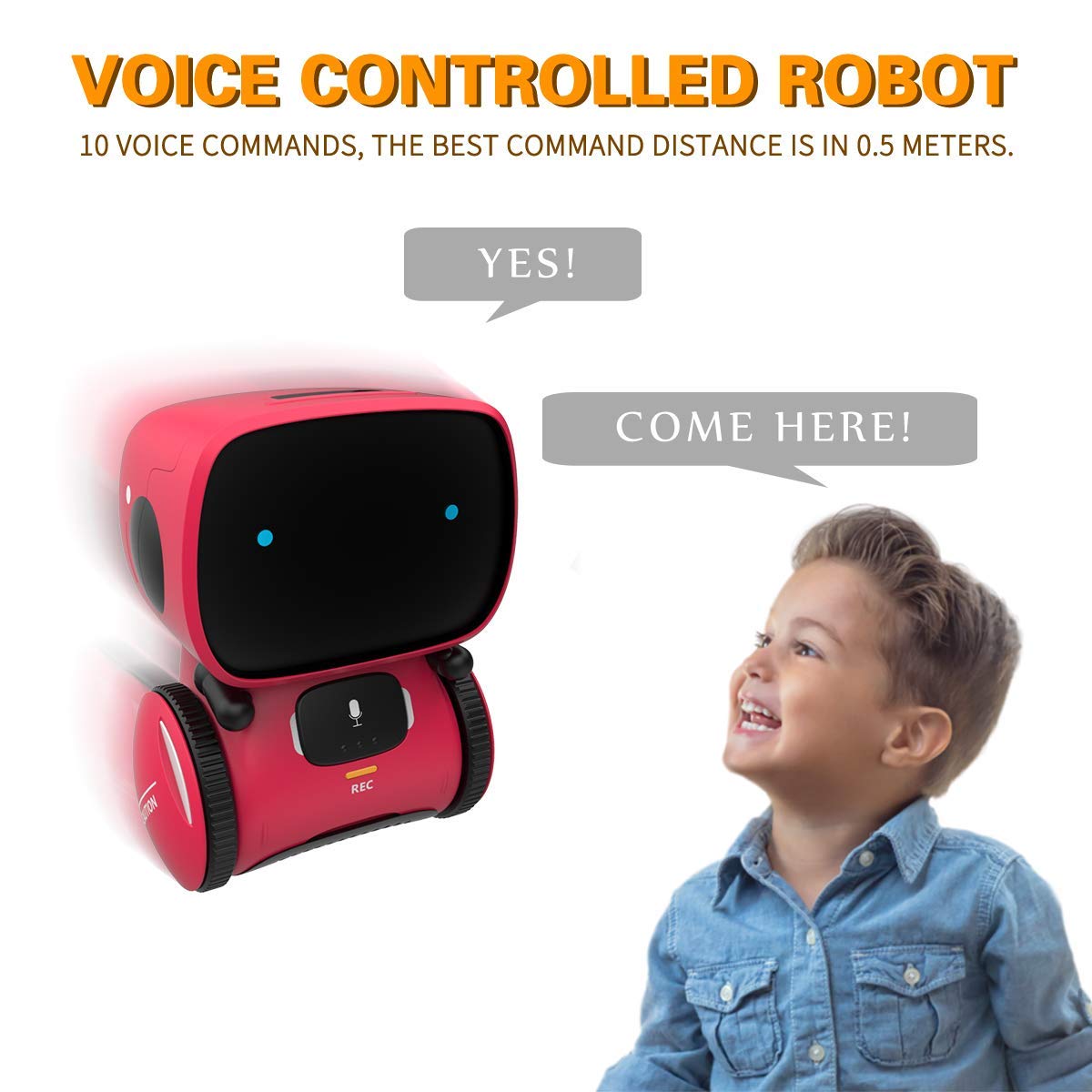 98K Robot Toys for Girls and Boys Rechargeable, Touch and Voice Control Robots Interactive Talking Smart Partner and Teacher with Singing, Dancing, STEM Toy Gifts for Kids Age 3 and Up