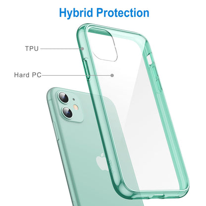 JETech Case for iPhone 11 6.1-Inch, Non-Yellowing Shockproof Phone Bumper Cover, Anti-Scratch Clear Back (Clear)