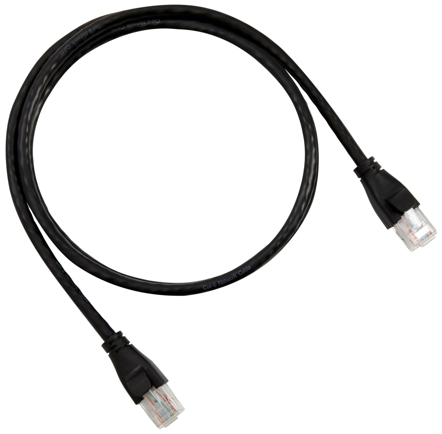 Amazon Basics RJ45 Cat-6 Ethernet Patch Internet Cable, 1Gbps Transfer Speed, Gold-Plated Connectors, Universal Connectivity for PC, TV, Tablet, Router, Printer, 5 Foot, Black