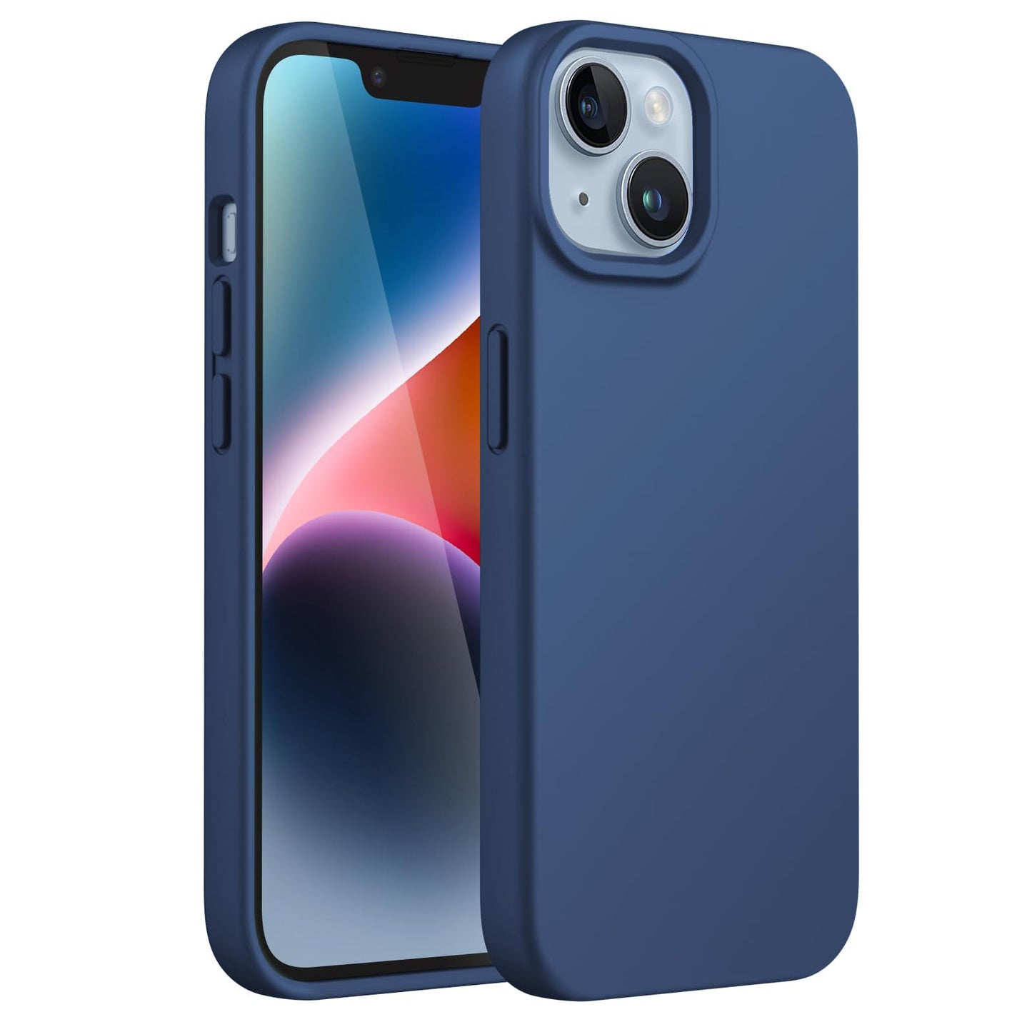 JETech Silicone Case for iPhone 14 6.1-Inch, Silky-Soft Touch Full-Body Protective Phone Case, Shockproof Cover with Microfiber Lining (Black)
