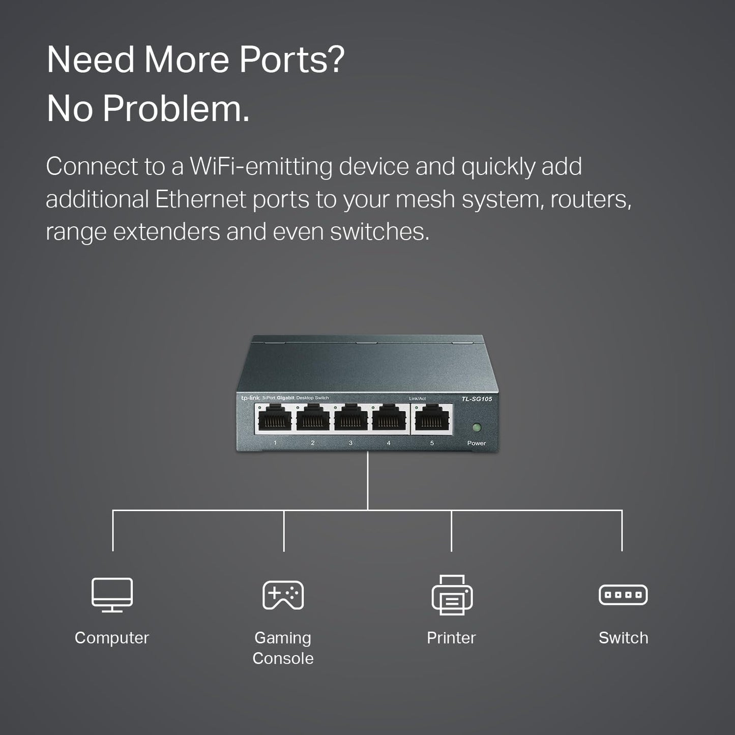 TP-Link TL-SG108S-M2 | 8-Port Multi-Gigabit 2.5G Ethernet Switch | Unmanaged Network Switch | Ethernet Splitter | Plug & Play | Desktop/Wall Mount | Silent Operation
