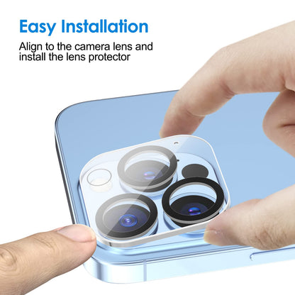 JETech Camera Lens Protector for iPhone 13 6.1-Inch and iPhone 13 mini 5.4-Inch, 9H Tempered Glass, HD Clear, Anti-Scratch, Case Friendly, Does Not Affect Night Shots, 3-Pack