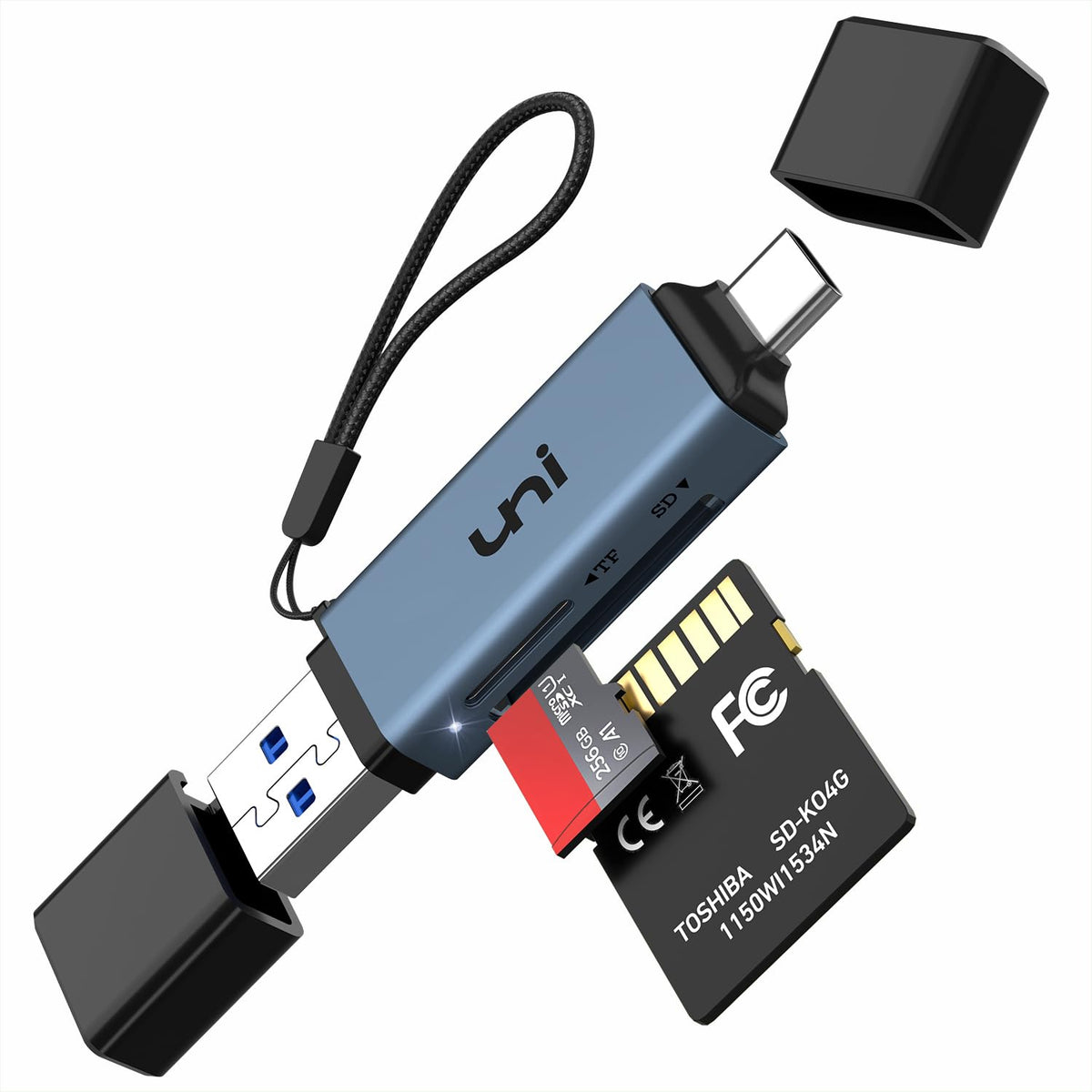 uni SD Card Reader,High Speed USB C to Micro SD Memory Card Adapter USB 3.0