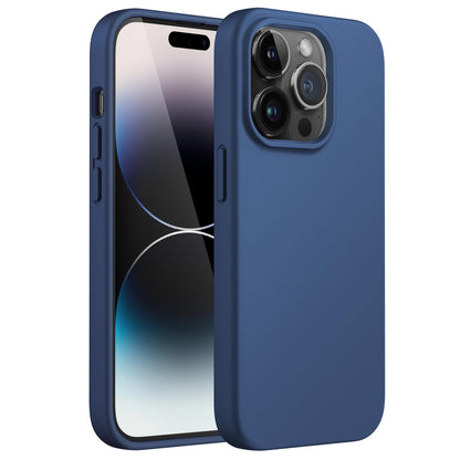JETech Silicone Case for iPhone 14 6.1-Inch, Silky-Soft Touch Full-Body Protective Phone Case, Shockproof Cover with Microfiber Lining (Black)